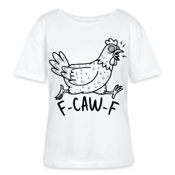 F-CAW-F Huhn - Stanley/Stella Relaxed Rundhals Frauen Bio-T-Shirt SERENA - Weiß - Vorne - Anna (173cm)
