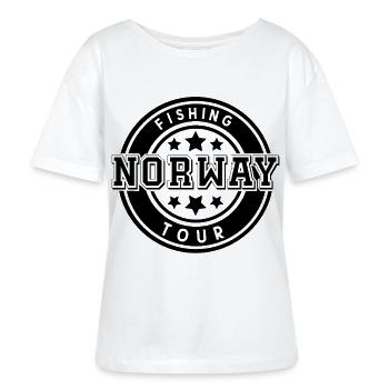 Voyage de pêche en Norvège - T-shirt bio à col rond SERENA Stanley/Stella Femme - blanc - Devant - Anna (173cm)