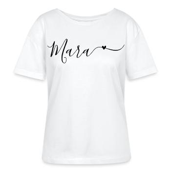 Mara Name Vorname Dekorativ - Stanley/Stella Relaxed Rundhals Frauen Bio-T-Shirt SERENA - Weiß - Vorne - Anna (173cm)