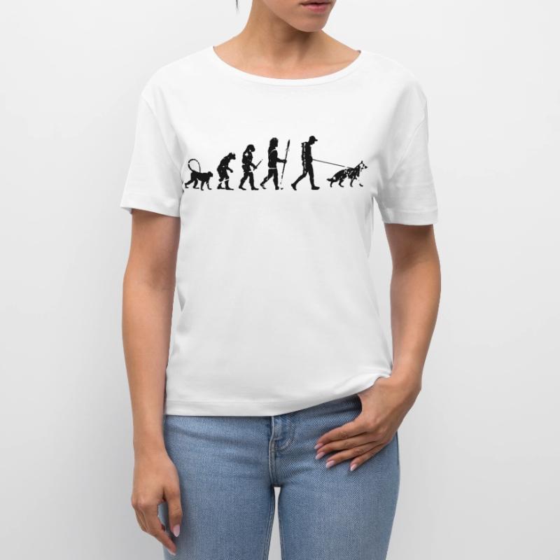 German Shepherd Evolution Stanley/Stella SERENA Relaxed Women’s Organic Round Neck T-shirt