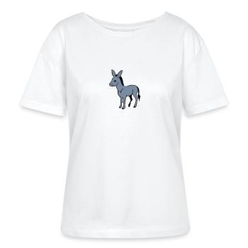 Ass - Stanley/Stella SERENA Relaxed Women’s Organic Round Neck T-shirt - white - Front - Anna (173cm)