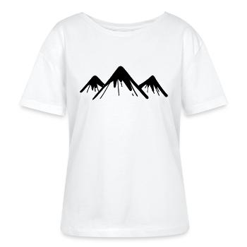 Berg Berge - Stanley/Stella Relaxed Rundhals Frauen Bio-T-Shirt SERENA - Weiß - Vorne - Anna (173cm)