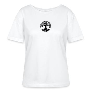 Yggdrasil - Stanley/Stella Relaxed Rundhals Frauen Bio-T-Shirt SERENA - Weiß - Vorne - Anna (173cm)
