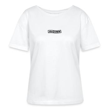 Equipage d’enterrement de vie de garçon - Emblème - T-shirt bio à col rond SERENA Stanley/Stella Femme - blanc - Devant - Anna (173cm)