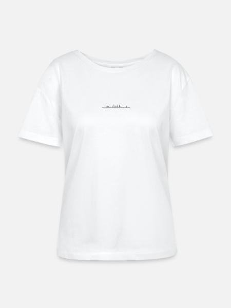 Audio Waveform - Stanley/Stella Relaxed Rundhals Frauen Bio-T-Shirt SERENA - Weiß