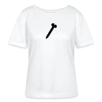 Schraube - Stanley/Stella Relaxed Rundhals Frauen Bio-T-Shirt SERENA - Weiß - Vorne - Anna (173cm)