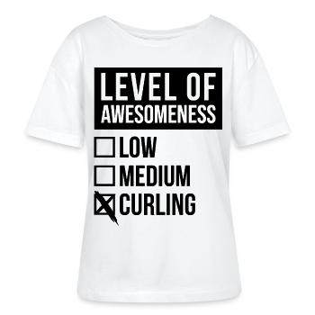 Curling - Stanley/Stella SERENA Relaxed Women’s Organic Round Neck T-shirt - white - Front - Anna (173cm)