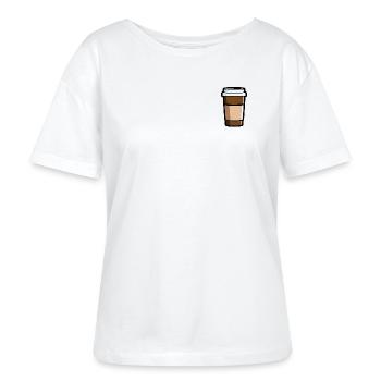 Kafee to Go Morgenmensch - Stanley/Stella Relaxed Rundhals Frauen Bio-T-Shirt SERENA - Weiß - Vorne - Anna (173cm)