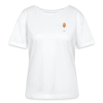 Spritz Glas Aperölchen - Stanley/Stella Relaxed Rundhals Frauen Bio-T-Shirt SERENA - Weiß - Vorne - Anna (173cm)