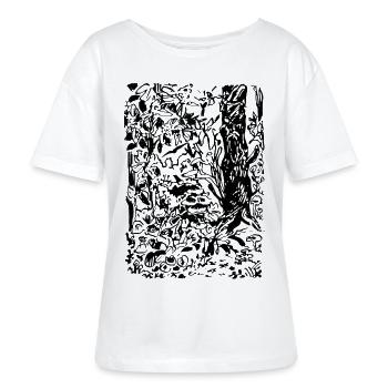 ENCHANTED FOREST - Stanley/Stella SERENA Relaxed Women’s Organic Round Neck T-shirt - white - Front - Anna (173cm)