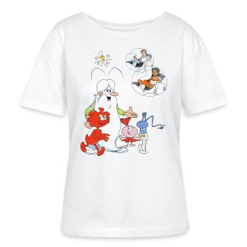 Hello Maestro vous explique le corps - T-shirt bio à col rond SERENA Stanley/Stella Femme - blanc - Devant - Anna (173cm)