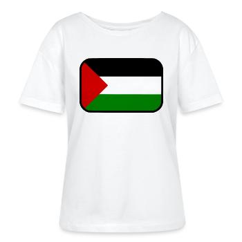 Palestina - Maglietta ecologica a girocollo da donna SERENA di Stanley/Stella - bianco - Fronte - Anna (173cm)