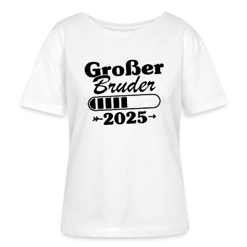 Großer Bruder Loading 2025 - Stanley/Stella Relaxed Rundhals Frauen Bio-T-Shirt SERENA - Weiß - Vorne - Anna (173cm)