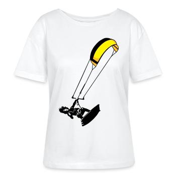 kite-surf - Stanley/Stella Relaxed Rundhals Frauen Bio-T-Shirt SERENA - Weiß - Vorne - Anna (173cm)