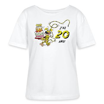 Marsupilami Design Anniversaire J’ai 20 Ans - T-shirt bio à col rond SERENA Stanley/Stella Femme - blanc - Devant - Anna (173cm)