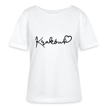 Rythme cardiaque de Cracovie - T-shirt bio à col rond SERENA Stanley/Stella Femme - blanc - Devant - Anna (173cm)
