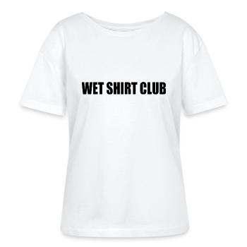 Wet shirt club - T-shirt bio à col rond SERENA Stanley/Stella Femme - blanc - Devant - Anna (173cm)
