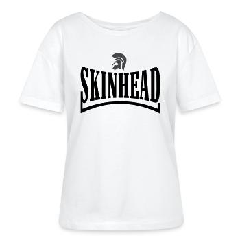Skinhead - Stanley/Stella Relaxed Rundhals Frauen Bio-T-Shirt SERENA - Weiß - Vorne - Anna (173cm)
