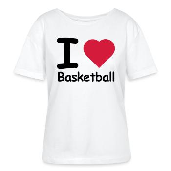 basket basket ball basketball - T-shirt bio à col rond SERENA Stanley/Stella Femme - blanc - Devant - Anna (173cm)