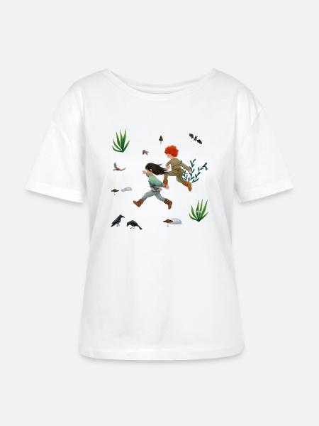 Die kleine Räubertochter - Stanley/Stella Relaxed Rundhals Frauen Bio-T-Shirt SERENA - Weiß