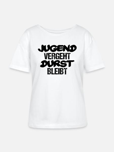 Jugend vergeht Durst bleibt - Stanley/Stella Relaxed Rundhals Frauen Bio-T-Shirt SERENA - Weiß