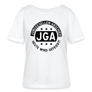 junggesellenabschied_jga_f1 - Stanley/Stella SERENA Relaxed Women’s Organic Round Neck T-shirt - white - Front - Anna (173cm)