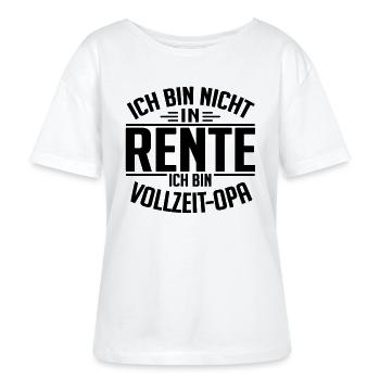Vollzeit Opa - Stanley/Stella Relaxed Rundhals Frauen Bio-T-Shirt SERENA - Weiß - Vorne - Anna (173cm)