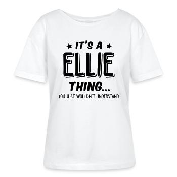 ellie its a name thing - Stanley/Stella SERENA Relaxed Women’s Organic Round Neck T-shirt - white - Front - Anna (173cm)
