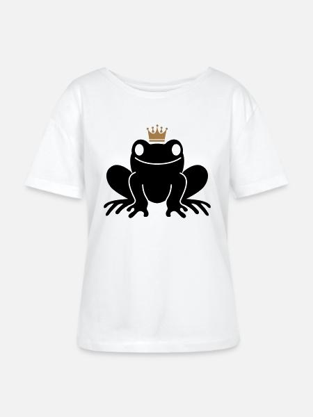 Froschkönig - Stanley/Stella Relaxed Rundhals Frauen Bio-T-Shirt SERENA - Weiß