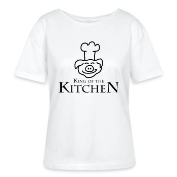 King Of The Kitchen - Stanley/Stella SERENA Relaxed Women’s Organic Round Neck T-shirt - white - Front - Anna (173cm)