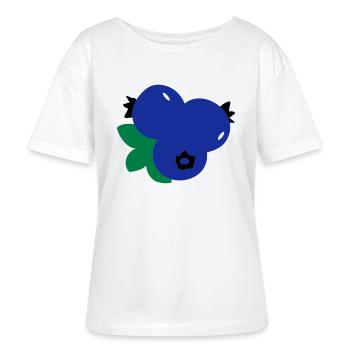 blueberries_fruits - Stanley/Stella Relaxed Rundhals Frauen Bio-T-Shirt SERENA - Weiß - Vorne - Anna (173cm)
