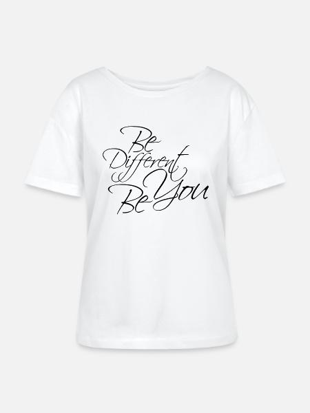 Be Different Be You Design - Stanley/Stella Relaxed Rundhals Frauen Bio-T-Shirt SERENA - Weiß