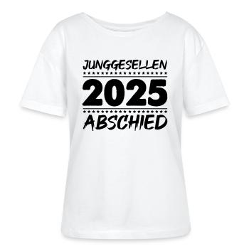 Junggesellenabschied 2025 - Stanley/Stella Relaxed Rundhals Frauen Bio-T-Shirt SERENA - Weiß - Vorne - Anna (173cm)