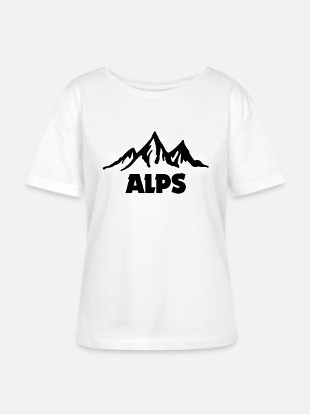 alps - Stanley/Stella Relaxed Rundhals Frauen Bio-T-Shirt SERENA - Weiß