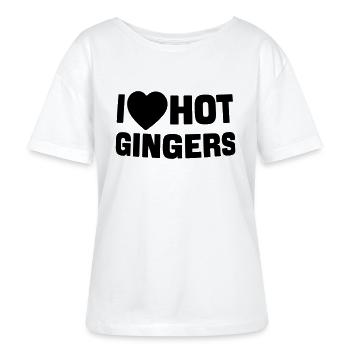 Ich liebe Ingwer - Stanley/Stella Relaxed Rundhals Frauen Bio-T-Shirt SERENA - Weiß - Vorne - Anna (173cm)
