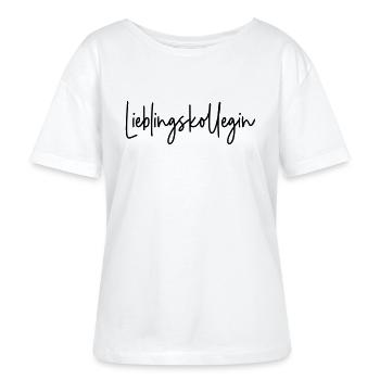 Lieblingskollegin - Stanley/Stella Relaxed Rundhals Frauen Bio-T-Shirt SERENA - Weiß - Vorne - Anna (173cm)