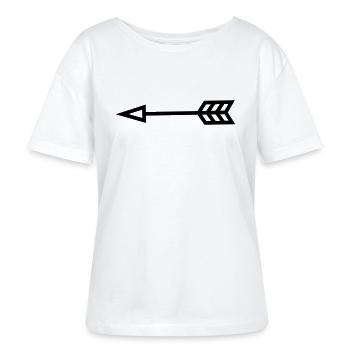 Flèche - T-shirt bio à col rond SERENA Stanley/Stella Femme - blanc - Devant - Anna (173cm)