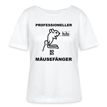 Professioneller Mäusefänger - Stanley/Stella Relaxed Rundhals Frauen Bio-T-Shirt SERENA - Weiß - Vorne - Anna (173cm)