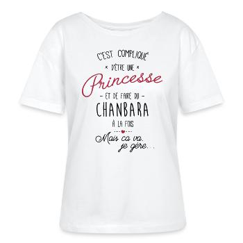 princesse et Chanbara - T-shirt bio à col rond SERENA Stanley/Stella Femme - blanc - Devant - Anna (173cm)