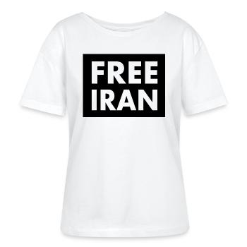 Free iran - Ledig ekologisk T-shirt med rund hals SERENA dam från Stanley/Stella - vit - Fram - Anna (173cm)