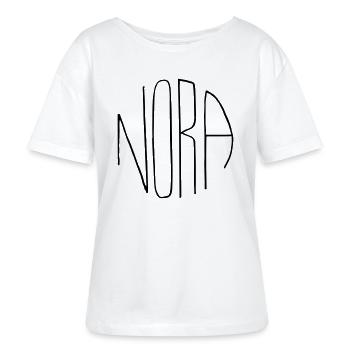 Nora - Stanley/Stella Relaxed Rundhals Frauen Bio-T-Shirt SERENA - Weiß - Vorne - Anna (173cm)