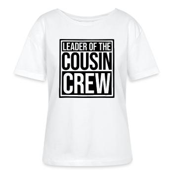Leader Cousin Crew Team - Stanley/Stella Relaxed Rundhals Frauen Bio-T-Shirt SERENA - Weiß - Vorne - Anna (173cm)