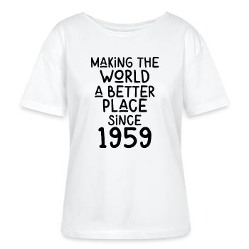 Making the World a better place since 1959 - Stanley/Stella SERENA Relaxed Women’s Organic Round Neck T-shirt - white - Front - Anna (173cm)