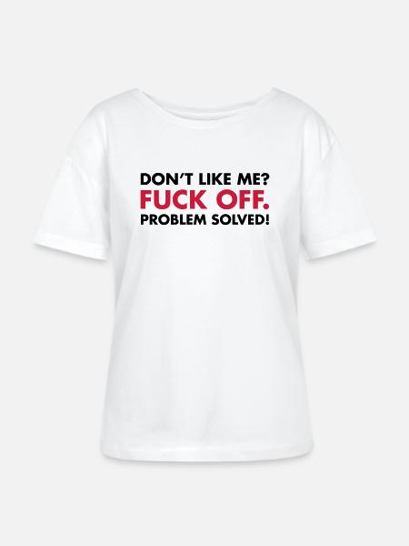 Fuck Off - Stanley/Stella Relaxed Rundhals Frauen Bio-T-Shirt SERENA - Weiß