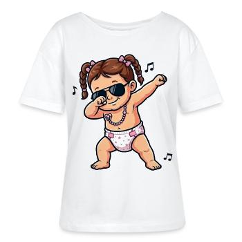 Süßes Baby – brünettes Mädchen - Stanley/Stella Relaxed Rundhals Frauen Bio-T-Shirt SERENA - Weiß - Vorne - Anna (173cm)