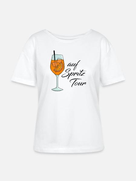 Auf Spritz Tour - Stanley/Stella Relaxed Rundhals Frauen Bio-T-Shirt SERENA - Weiß