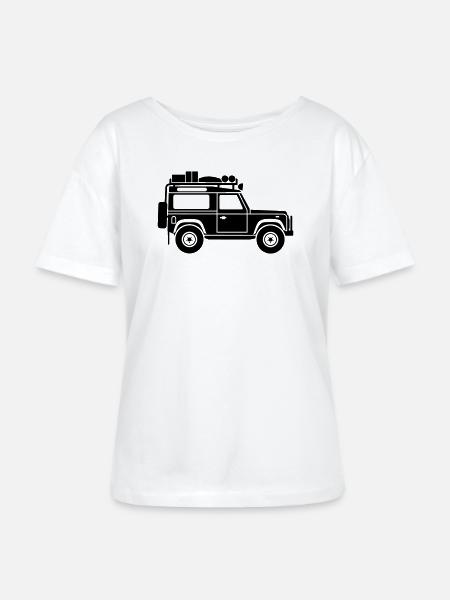 Defender D90 Expedition - Stanley/Stella Relaxed Rundhals Frauen Bio-T-Shirt SERENA - Weiß