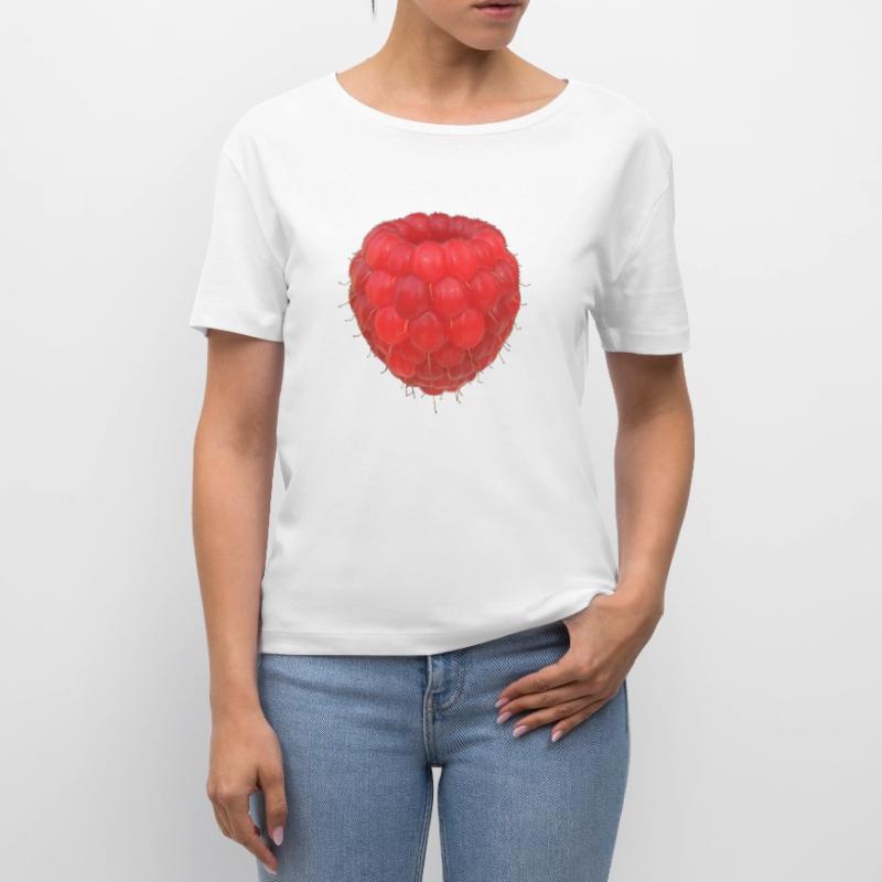 Raspberry Cluster Pattern Stanley/Stella SERENA Relaxed Women’s Organic Round Neck T-shirt