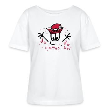 Fasching mit Konfetti, Karneval - Stanley/Stella Relaxed Rundhals Frauen Bio-T-Shirt SERENA - Weiß - Vorne - Anna (173cm)