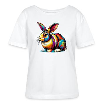 Rabbit - Stanley/Stella SERENA Relaxed Women’s Organic Round Neck T-shirt - white - Front - Anna (173cm)